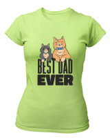 T-Shirt Στενή Γραμμή - Best Dad Ever - Color Thumbnail Λαχανί