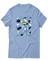 T-Shirt Αντρικό - Best Dad Ever - Color Thumbnail Γαλάζιο