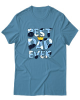 T-Shirt Αντρικό - Best Dad Ever - Color Thumbnail Τιρκουάζ