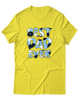 T-Shirt Αντρικό - Best Dad Ever - Color Thumbnail Κίτρινο