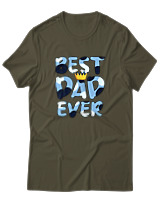 T-Shirt Αντρικό - Best Dad Ever - Color Thumbnail Χακί