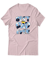 T-Shirt Αντρικό - Best Dad Ever - Color Thumbnail Απαλό Ροζ