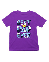 T-Shirt  Παιδικό - Best Dad Ever - Color Thumbnail Σκούρο Μωβ