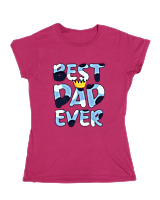 Κοριτσίστικο Κοντομανικο Παιδικό - Best Dad Ever - Color Thumbnail Φουξια