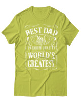 T-Shirt Αντρικό - Best Dad - Color Thumbnail Λαχανί