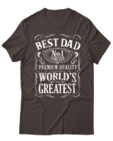 T-Shirt Αντρικό - Best Dad - Color Thumbnail Καφέ