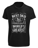 T-Shirt Fit - Best Dad - Color Thumbnail Μαύρο