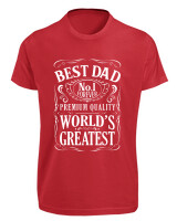 T-Shirt Fit - Best Dad - Color Thumbnail Κόκκινο
