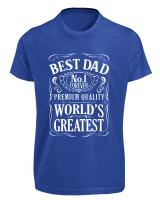 T-Shirt Fit - Best Dad - Color Thumbnail Μπλε Ρουά