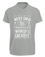 T-Shirt Fit - Best Dad - Color Thumbnail Γκρι Μελανζέ