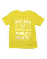 T-Shirt  Παιδικό - Best Dad - Color Thumbnail Κίτρινο