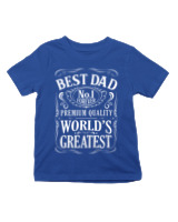 T-Shirt  Παιδικό - Best Dad - Color Thumbnail Μπλε Ρουά