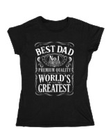 Κοριτσίστικο Κοντομανικο Παιδικό - Best Dad - Color Thumbnail Μαύρο