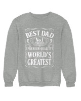 Φούτερ χωρίς κουκούλα Γυναικείο - Best Dad - Color Thumbnail Γκρι Μελανζέ