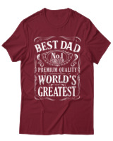 T-Shirt  Γυναικείο - Best Dad - Color Thumbnail Σκούρο Κόκκινο