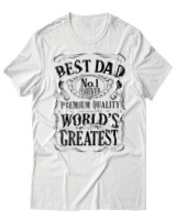 T-Shirt Αντρικό - Best Dad - Color Thumbnail Άσπρο
