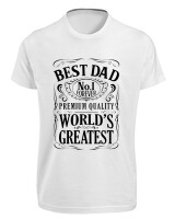 T-Shirt Fit - Best Dad - Color Thumbnail 'Ασπρο
