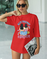 T-Shirt Classic - Best Friends Forever - Color Thumbnail RED