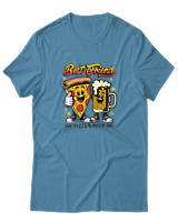 T-Shirt Αντρικό - Best Friends Pizza Beer - Color Thumbnail Τιρκουάζ