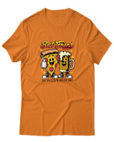 T-Shirt Αντρικό - Best Friends Pizza Beer - Color Thumbnail Πορτοκαλί