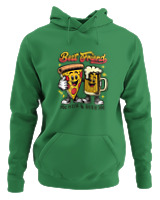 Φούτερ με κουκούλα - Best Friends Pizza Beer - Color Thumbnail Kelly Green