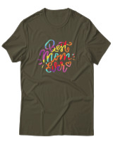 T-Shirt  Γυναικείο - Best Mom Ever - Color Thumbnail Χακί