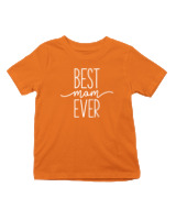 T-Shirt  Παιδικό - Best Mom Ever - Color Thumbnail Πορτοκαλί