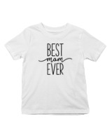 T-Shirt  Παιδικό - Best Mom Ever - Color Thumbnail 'Ασπρο