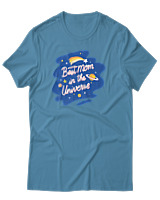 T-Shirt Αντρικό - Best Mom In The Universe - Color Thumbnail Τιρκουάζ