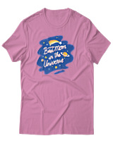 T-Shirt Αντρικό - Best Mom In The Universe - Color Thumbnail Ροζ