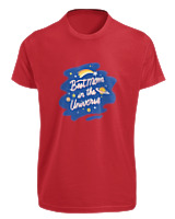 T-Shirt Fit Αντρικό - Best Mom In The Universe - Color Thumbnail Κόκκινο