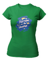 T-Shirt Στενή Γραμμή Γυναικείο - Best Mom In The Universe - Color Thumbnail Πράσινο