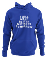 Φούτερ με κουκούλα Αντρικό - Better Mistakes Tomorrow - Color Thumbnail Μπλε Ρουά