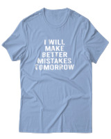 T-Shirt Αντρικό - Better Mistakes Tomorrow - Color Thumbnail Γαλάζιο