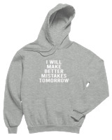 Φούτερ με κουκούλα Παιδικό - Better Mistakes Tomorrow - Color Thumbnail Γκρι Μελανζέ