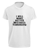 T-Shirt Fit Αντρικό - Better Mistakes Tomorrow - Color Thumbnail 'Ασπρο
