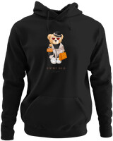 Φούτερ με κουκούλα - Beverly Hills Style - Color Thumbnail Μαύρο