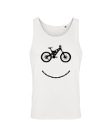 Αμάνικο Μπλουζάκι Αντρικό - Bicycle Smile - Color Thumbnail 'Ασπρο