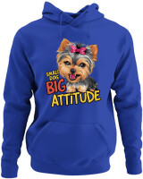 Φούτερ με κουκούλα - Big Attitude - Color Thumbnail Μπλε Ρουά