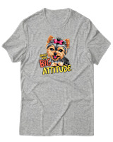 T-Shirt Αντρικό - Big Attitude - Color Thumbnail Γκρι Μελανζέ