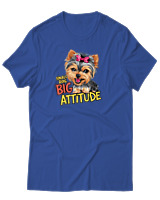 T-Shirt Αντρικό - Big Attitude - Color Thumbnail Μπλε Ρουά