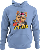 Φούτερ με κουκούλα - Big Attitude - Color Thumbnail Blue Carolina