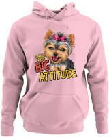 Φούτερ με κουκούλα - Big Attitude - Color Thumbnail Pink