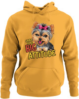Φούτερ με κουκούλα - Big Attitude - Color Thumbnail Κίτρινο Χρυσό