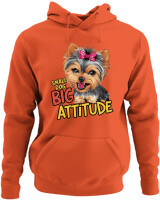 Φούτερ με κουκούλα - Big Attitude - Color Thumbnail Orange