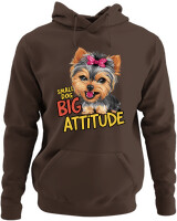 Φούτερ με κουκούλα - Big Attitude - Color Thumbnail Καφέ