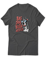 T-Shirt Αντρικό - Big Dog Bigger Attitude - Color Thumbnail Ανθρακί