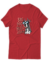 T-Shirt Αντρικό - Big Dog Bigger Attitude - Color Thumbnail Κόκκινο