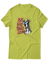 T-Shirt Αντρικό - Big Dog Bigger Attitude - Color Thumbnail Λαχανί