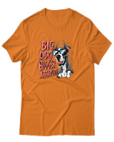 T-Shirt Αντρικό - Big Dog Bigger Attitude - Color Thumbnail Πορτοκαλί